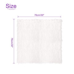 30″x30″ White Faux Fur Square Fabric for Crafts, Gnomes, Animal Costumes