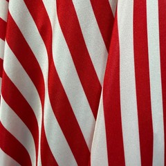 Emma RED/WHITE 1/2 Inch Stripes Printed Polyester Spandex 4-way Stretch Fabric