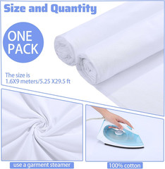 10 Yards X 63 Inches 100% Cotton Muslin Fabric by the Yard Draping Muslin Cloth