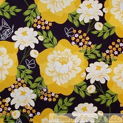 BonEful Fabric FQ Cotton Quilt Yellow White Dog Bone Stripe Check Block Unisex S