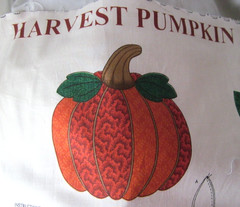 VIP Cranston Harvest Pumpkin Fabric Cut & Sew Cotton Sewing Panel ~ Vintage