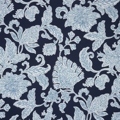 Sunbrella® Outdoor/Indoor Upholstery Fabric 54″ Floral Song Navy 146023-0003