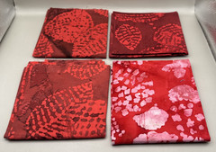 16 Batik Cotton Fabric Fat Quarters Red Blue Green Purple
