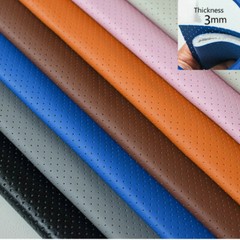 Quilted Vinyl Faux Leather Sponge Fabric Perforated Car Upholstery Material DIY