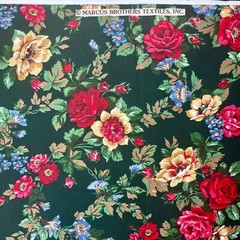 Christmas Floral Fabric by Marcus Brothers Roses and Amaryllis 100% Cotton