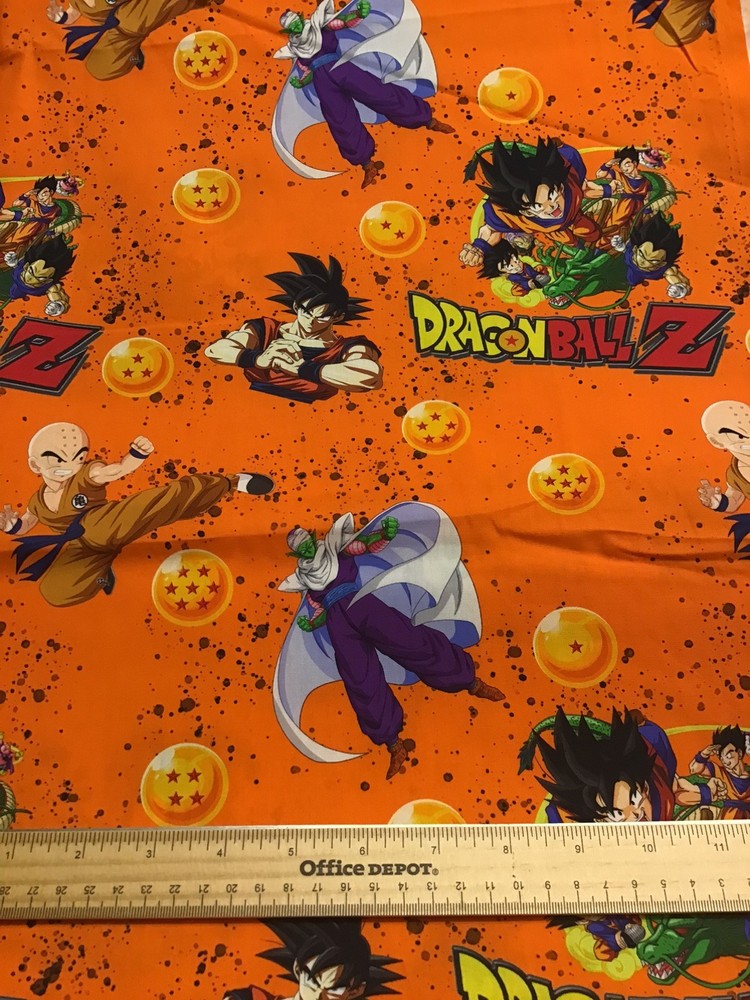 CUSTOM MADE…1 Yard DRAGONBALL Cotton Fabric 36” X 54”