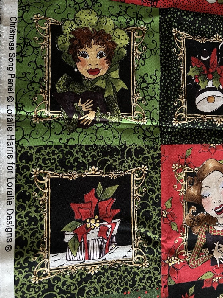 Christmas Song Panel by Loralie Harris for Loralie Designs, Christmas theme
