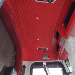 Thick PU Leather Fabric Diamond Check Foam Backing Quilted for Vehicle Interior