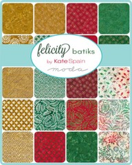 Moda Layer Cake – Felicity Christmas Batiks Kate Spain – (42) 10″ Fabric Squares