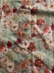 Luxury dress fabric. Made in Italy. Cotton 60%, linen 40%