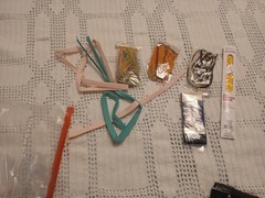 Misc Fabrics And Accessories. Different Types Of Cloth, Patterns And Sizes