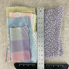 Romantic Pastel Slow Stitch Bundle with Vintage Fabrics, Trim, Buttons & Beads