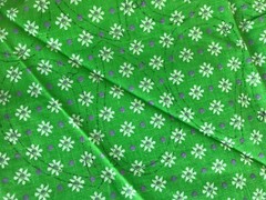 Vintage Quilt Fabric Calico Assorted Patterns Leaf/ Paisley Shape Printed Back