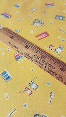 RARE 1930s Reproduction Benartex Cotton Fabric WASH DAY on Yellow BTHY One a Day
