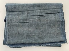 Antique Japanese BORO Light Indigo Kaya Mosquito Net Cotton Asagi Blue 82”
