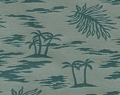 Tropical Palm Tree Island and Palm Leaf Pattern Upholstery Fabric 8 yards