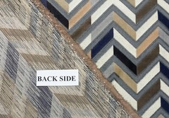 BRENTANO PANDORA SPHINX CHEVRON VELVET GRAY BEIGE UPHOLSTERY FABRIC BY YARD 50″W