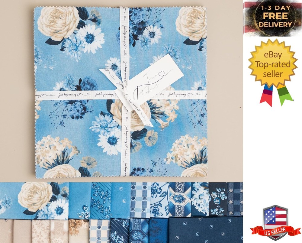 Bellflower 10-Inch Layer Cake Precut Cotton Quilt Fabric Floral