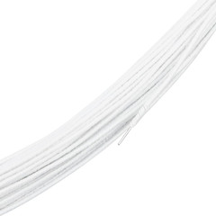 21 Yard White Cotton Covered Millinery Wire, Cotton Covered Floral Wire with …