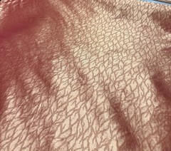 Silk Jacquard Brocade Fabric: Goldfish Beige Leaf Design – 54″ Wide