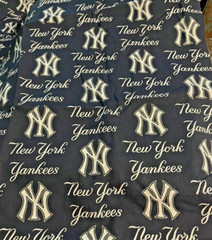 VTG 2015 MLB New York Yankees Logo Print by Fabric Traditions 29″X18″ BTFQ