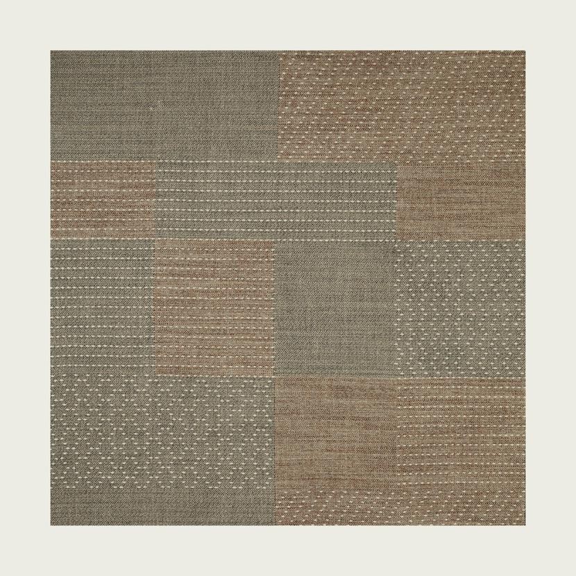 Zak & Fox MARINER Linen Blend Slub Charcoal Tan Rust Beige Thread Fabric 2yds+