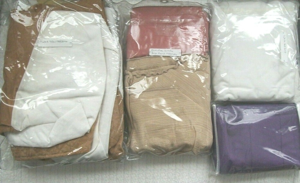 Fabric Lot White Yellow Bedskirt Purple Valance Pink Square Tan Round Tablecloth