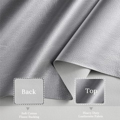 HYVAKUPPA Silver Faux Leather Fabric 2 Yards 55″W
