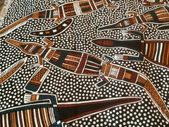 Hoffman California Fabrics 1989 African Tribal Print 4 Yards New Old Stock 42” W