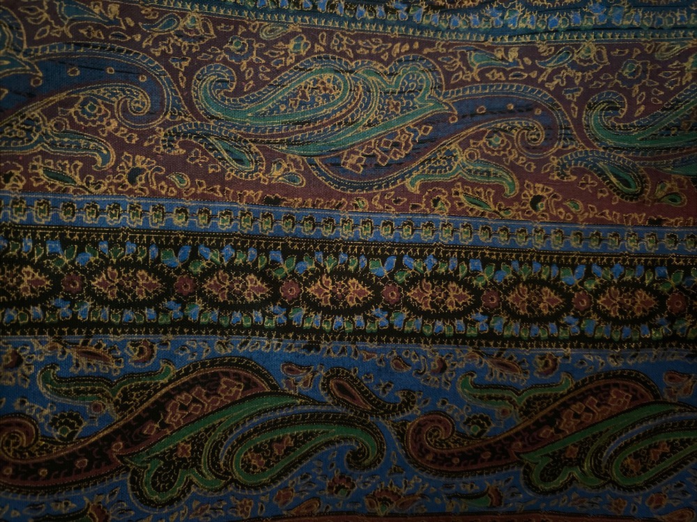 NEW Joan Kessler for Concord Fabrics Inc Paisley Fabric 7+ Yds In 2 Pieces USA