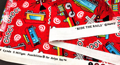 ‘Ride the Rails’ Vtg Fabric by Smith & Milligan 1.33 yds & Misc Lot Train Fabric