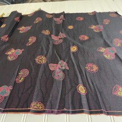 SILK Black-Purple, FABRIC 1 Yard x 22 Inches Wide or 36 Inches x 22 Wide
