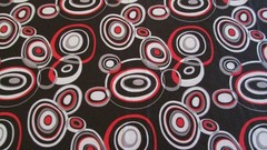 LARGE piece!Circle pattern faric Stretchy knit synthetic fiber 1.97 x 1.72 yards