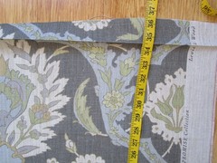 Lewis & Wood Damascus Dreams 34″ t fold Linen Blend Fabric Print Bronze Colorway
