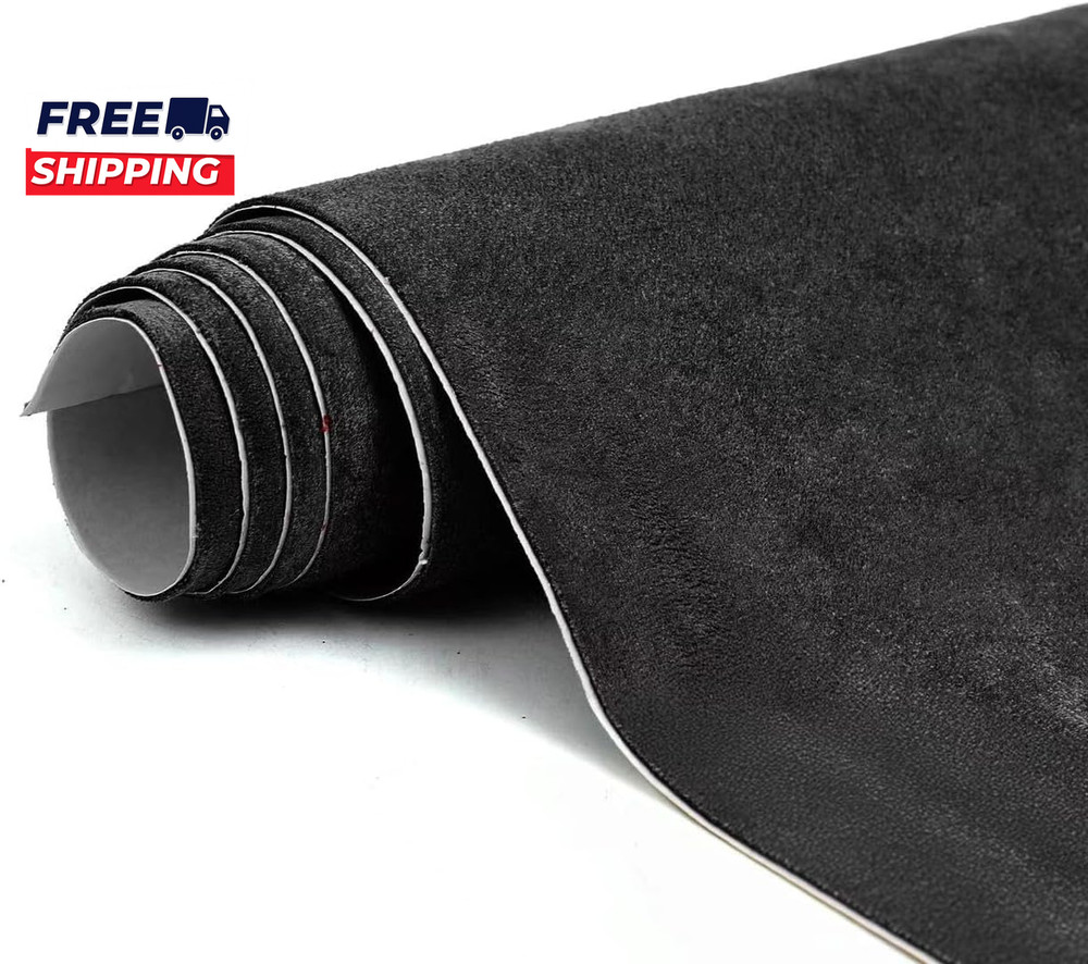 Premium Black Suede Fabric Wrap 17X70 Inch Suede Wrap for Car Interior