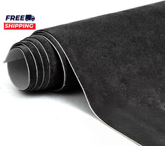 Premium Black Suede Fabric Wrap 17X70 Inch Suede Wrap for Car Interior