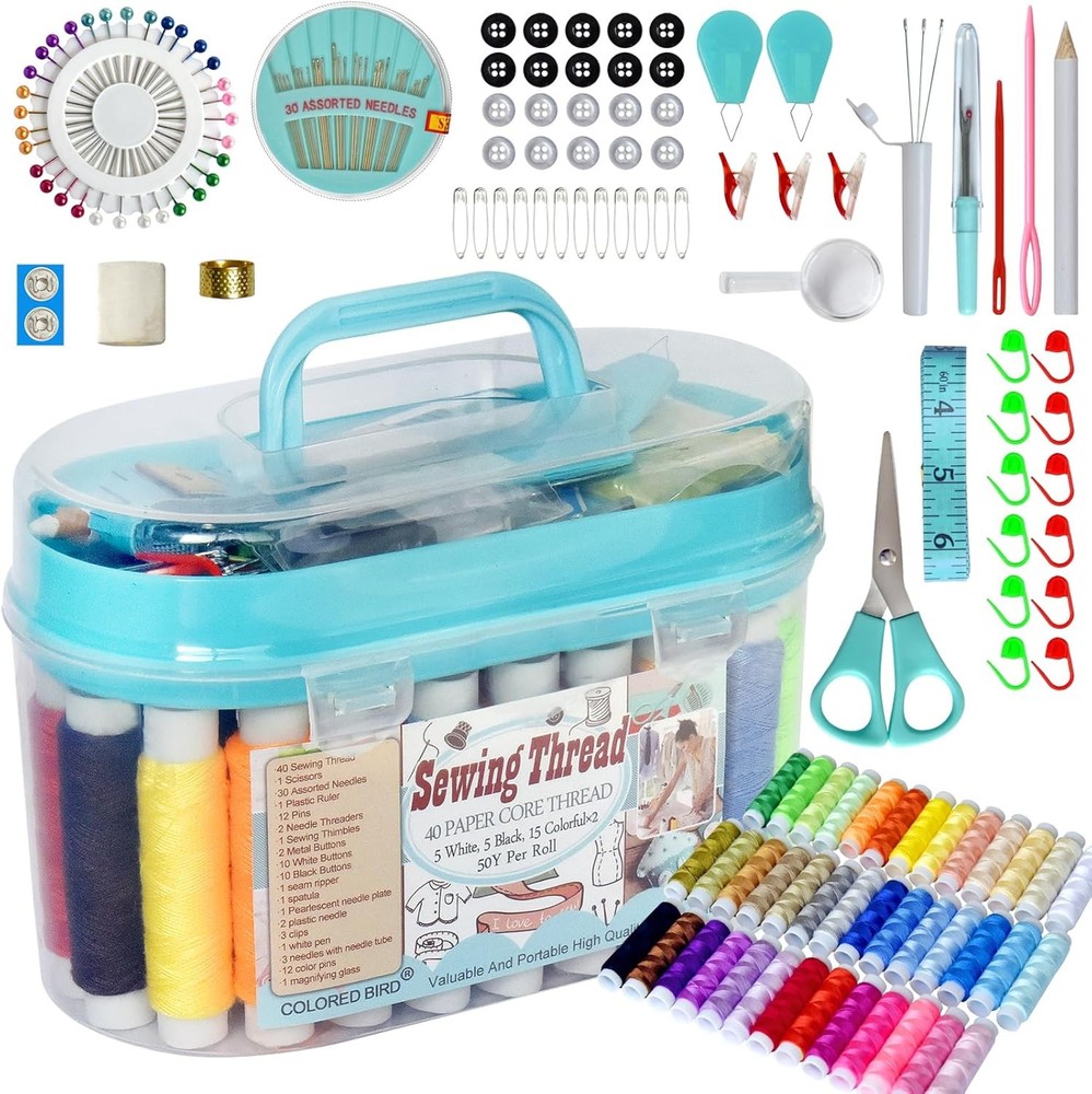 40 Spools of Sewing Thread,Gift Box Portable Basic Repair Kits for…