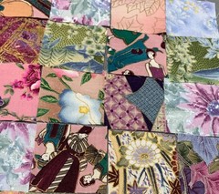 Precut 2″ Quilt Squares 132 Pieces Cotton Gold Silver Thread Fabric Sewing