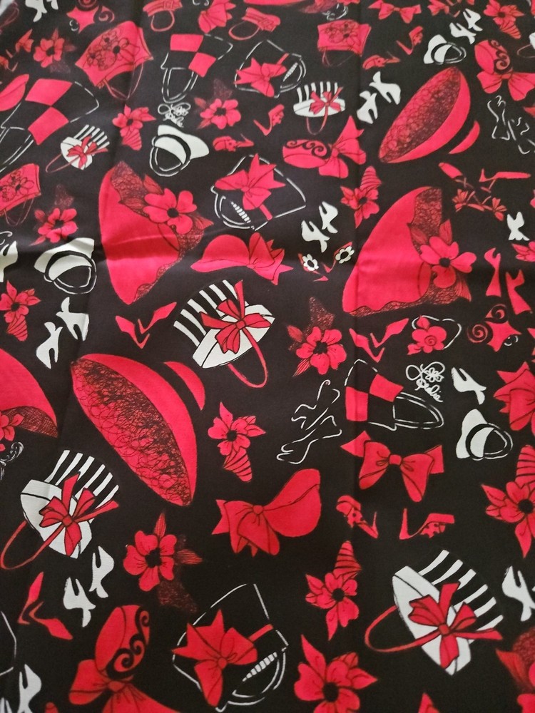 HTF Loralie Harris For Loralie Designs Hats,Bags & Shoes Oh My! Cotton 18″x 45″