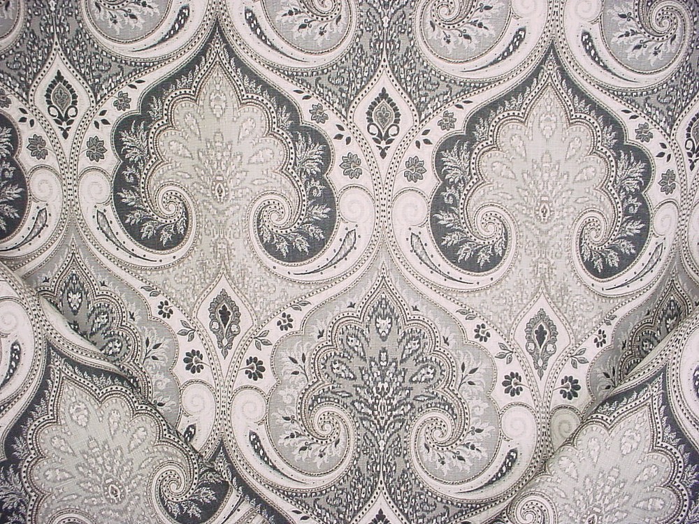 18-5/8Y Kravet Latika Paisley Print Ikat Linen Shadow Drapery Upholstery Fabric