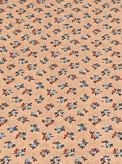 Country Calico flowers on Coral / peach cotton Fabric per yard quilt / sew 44″