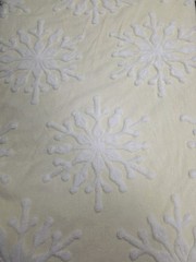 Sherpa Debossed Snowflake Cream Yellow Fabric By The Yard Super Soft Unique