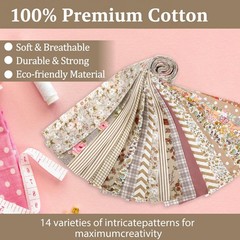 42 PCS Jelly Roll Fabric 2.5×20 Inch PreCut Cotton Strips Bundles Quilting