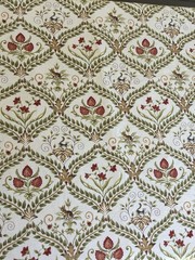 Nature Themed Fabric For Home Decor Squirrels Rabbits 2 Yards Trellis Pattern