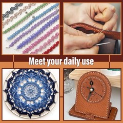 KAQRHFT 0.55 mm Round Waxed Thread, 14 Colors 76 0.55mm 70m, Classic Color A