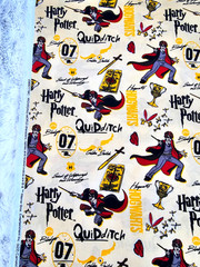 NEW Harry Potter 100% Quiditch Cotton 1 yard Warner Brothers By The Half Yard