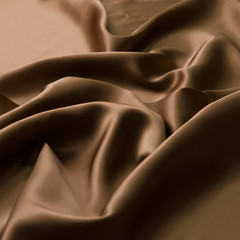 Latte 100% Pure Mulberry Silk Fabric by the Yard