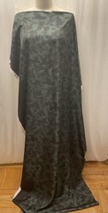 100% Silk Twill Camouflage Dark Olive /Charcoal Green Fabric 1 Yd. Long 48″ Wide