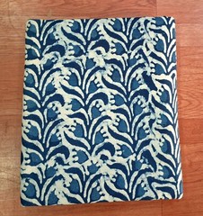 Indigo Blue By the Yard Floral Block Print Fabric for Sewing Dress Quilting