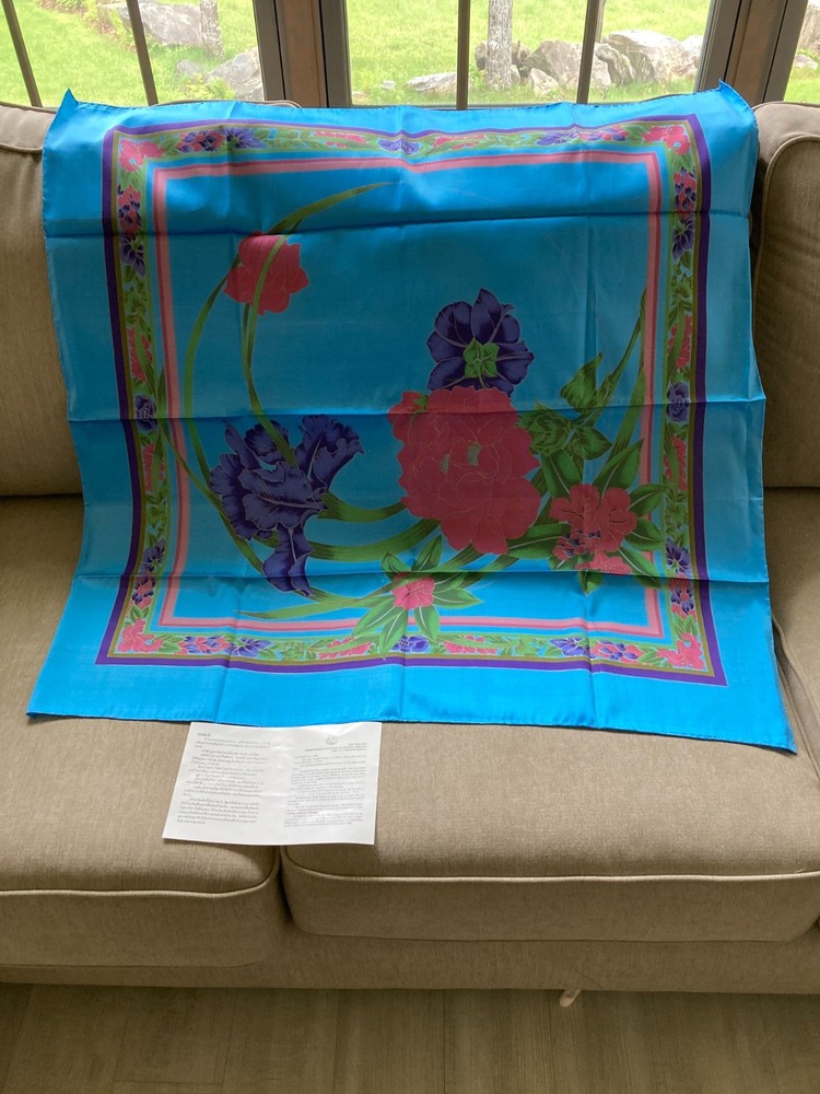 Light blue Thai Silk Scarf